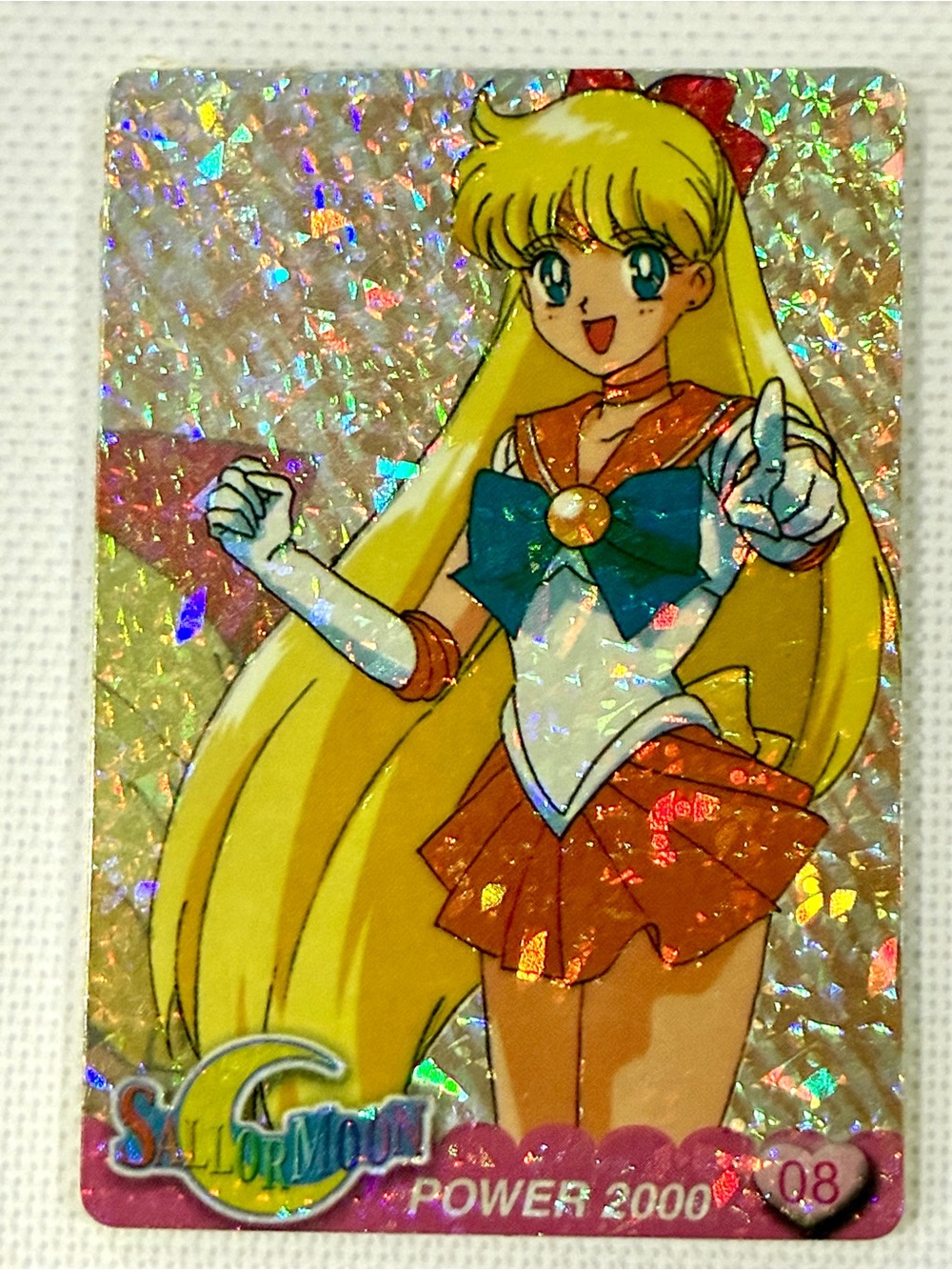 Vintage Holographic Sailor Moon Mina Aino ("Sailor Venus") Trading Card #8